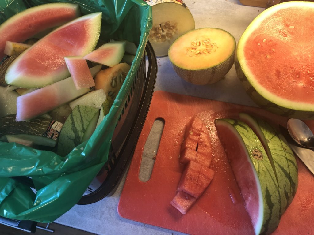 melon og matavfall